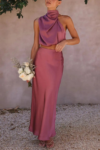 Dorian | Ensemble Femme Chic | Top Dos Nu | Jupe Longue