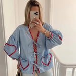 Roxane | Blouse Femme À Manches Volants | Longues