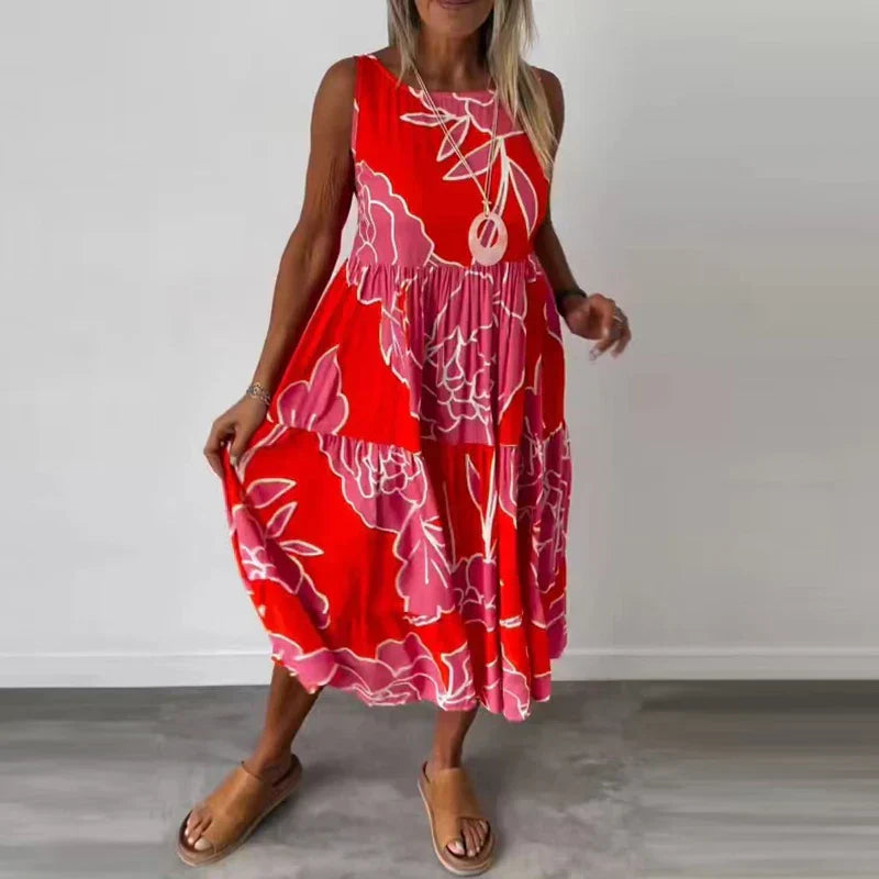 Marielle | Robe du Soirée | Sans Manches | Volants