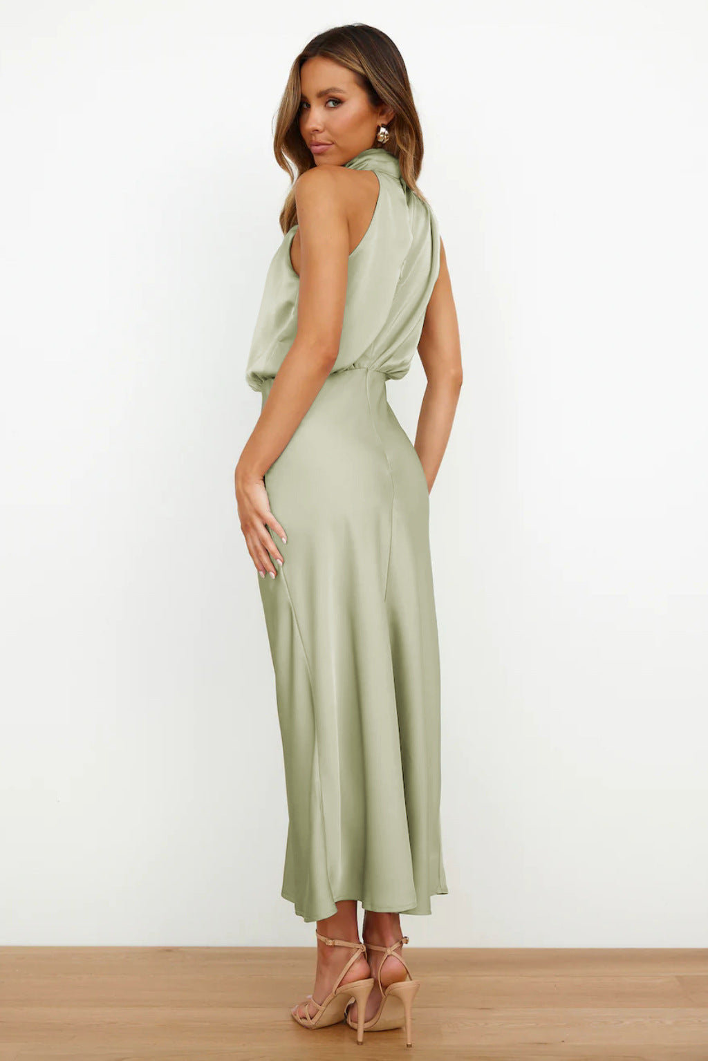 Heliane | Robe D'invitée De Mariage Epaule Unique Pour Femme | Midi