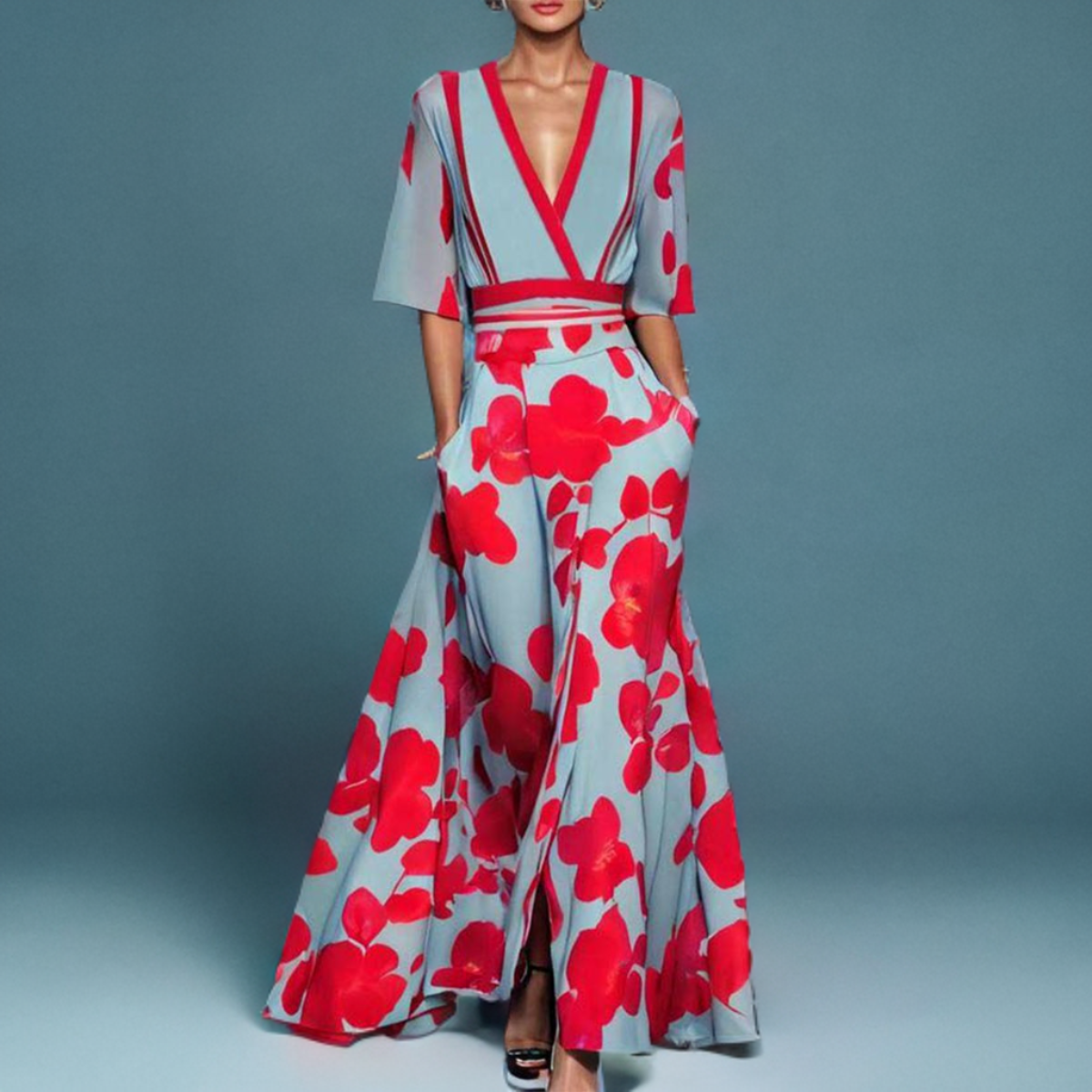 Shaniah | Robe d'été Longue Élégante Et Cintrée Pour Femme | Maxi