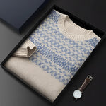 Pull-over Homme À Col Ras Du Cou En Laine Fair Isle | Hiver