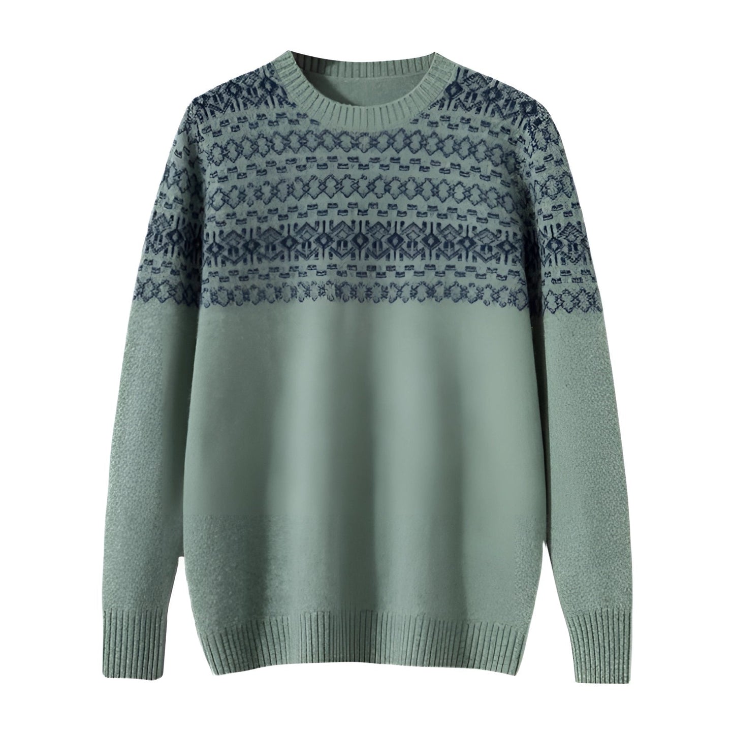 Pull-over Homme À Col Ras Du Cou En Laine Fair Isle | Hiver