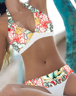 Bikini Taille Haute À Fleurs Tropicales Pour Femmes | Maillots De Bain