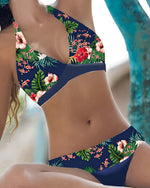 Bikini Taille Haute À Fleurs Tropicales Pour Femmes | Maillots De Bain