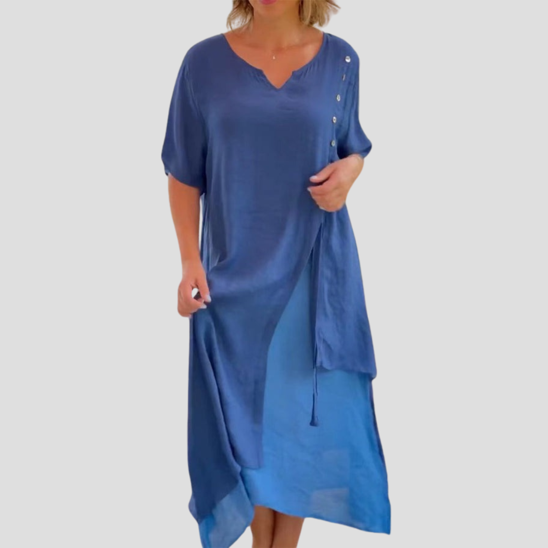 Rosianne | Robe Asymétrique | Bohème | Midi