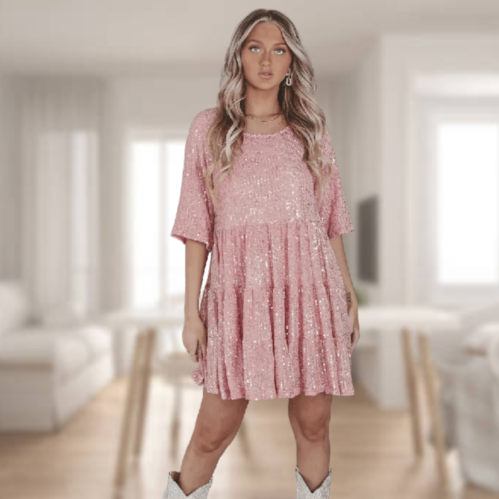 Perine | Robe À Paillettes Court Pour Femme | Mini