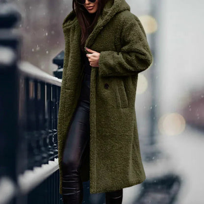 Trench-coat Long Et Décontracté Pour Femmes | À Capuche