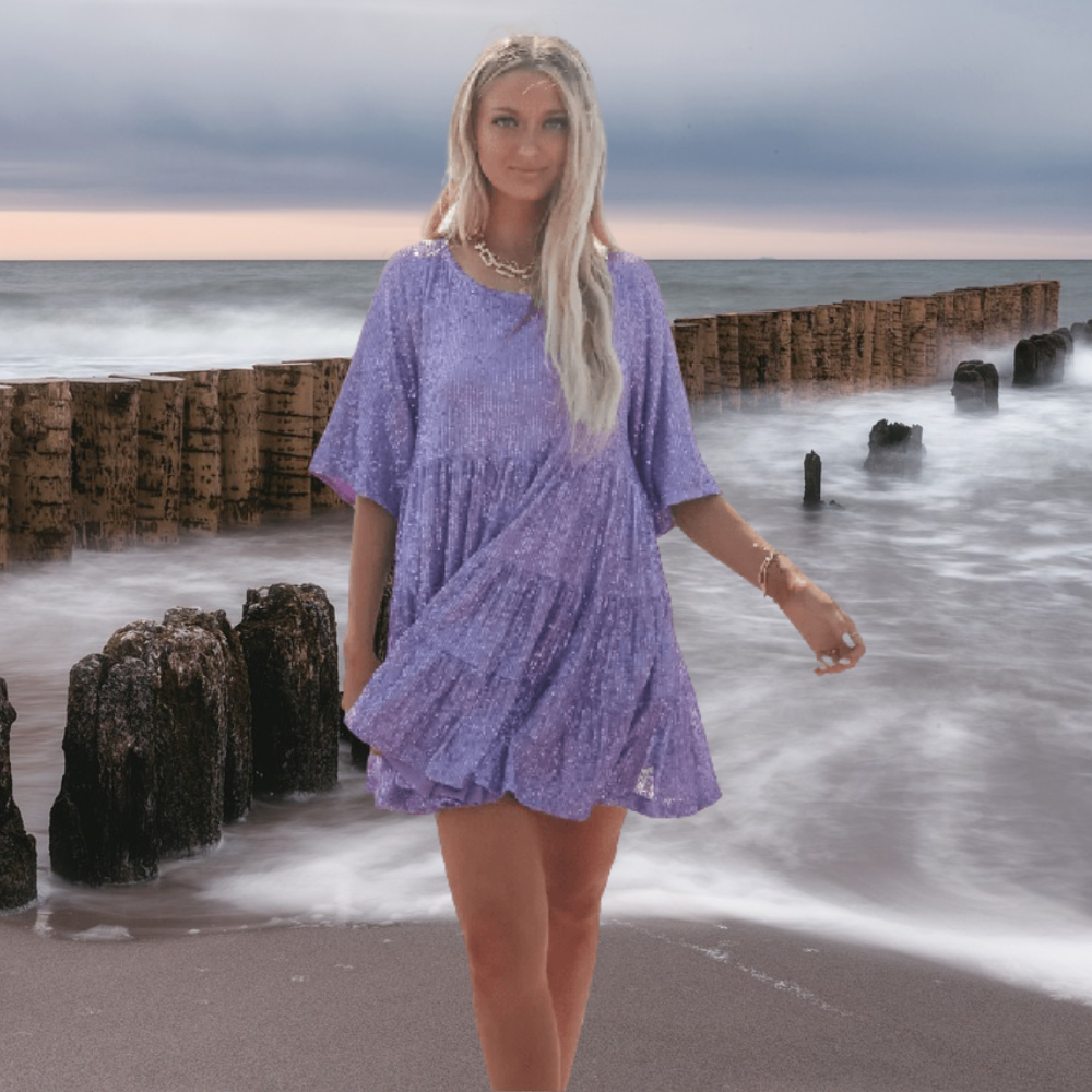 Perine | Robe À Paillettes Court Pour Femme | Mini
