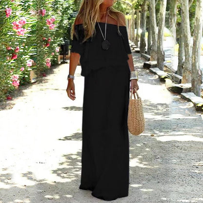 Robe de plage à épaules dénudées Pour Femmes | Maxi