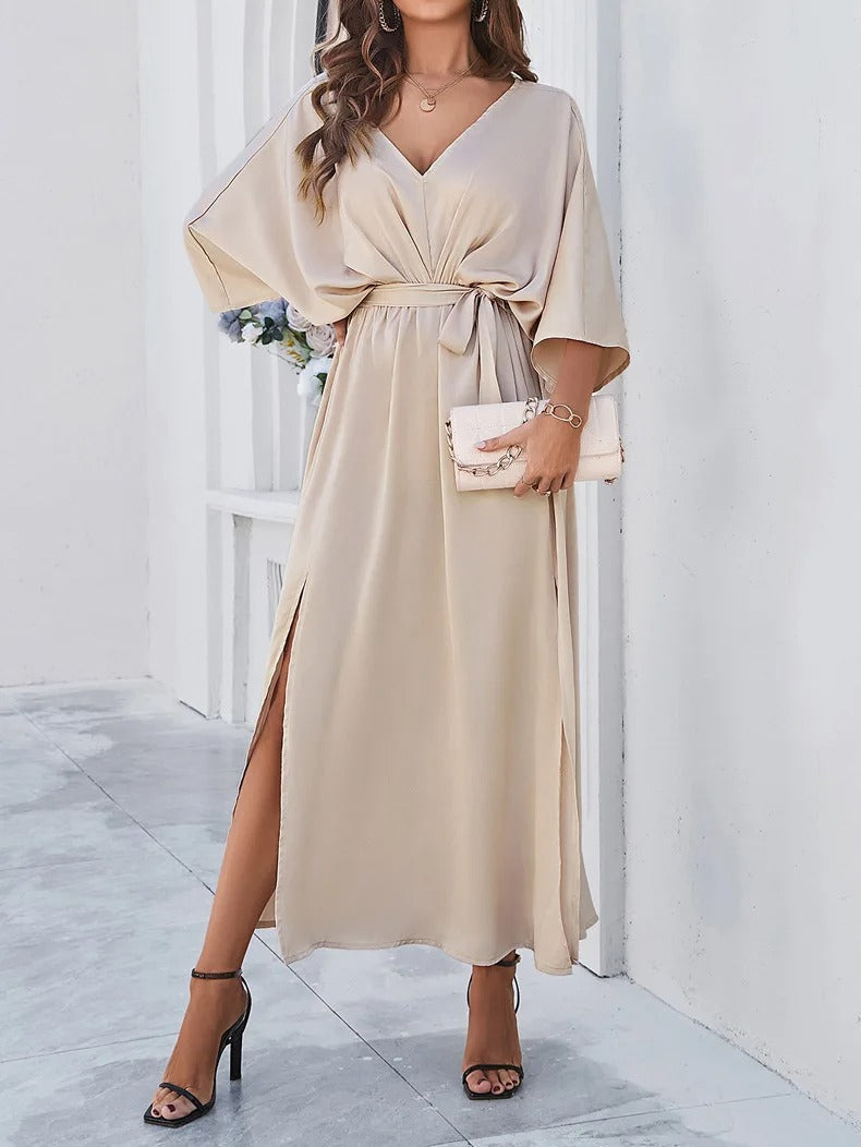 Therine | Robe D'invitée De Mariage Fente Longue | Maxi