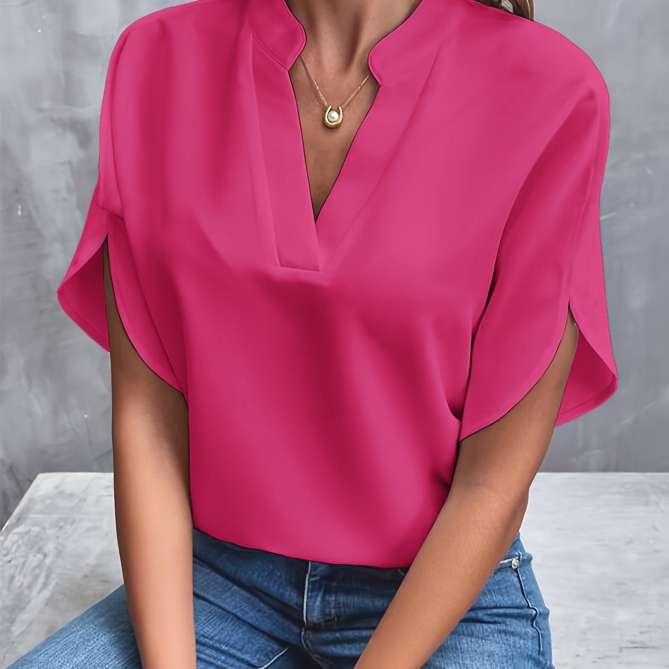 Juliette | Blouse Manches Courtes | Col en V