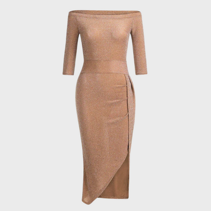 Robe Pailletée Décolletée Pour Femme | Scintillante