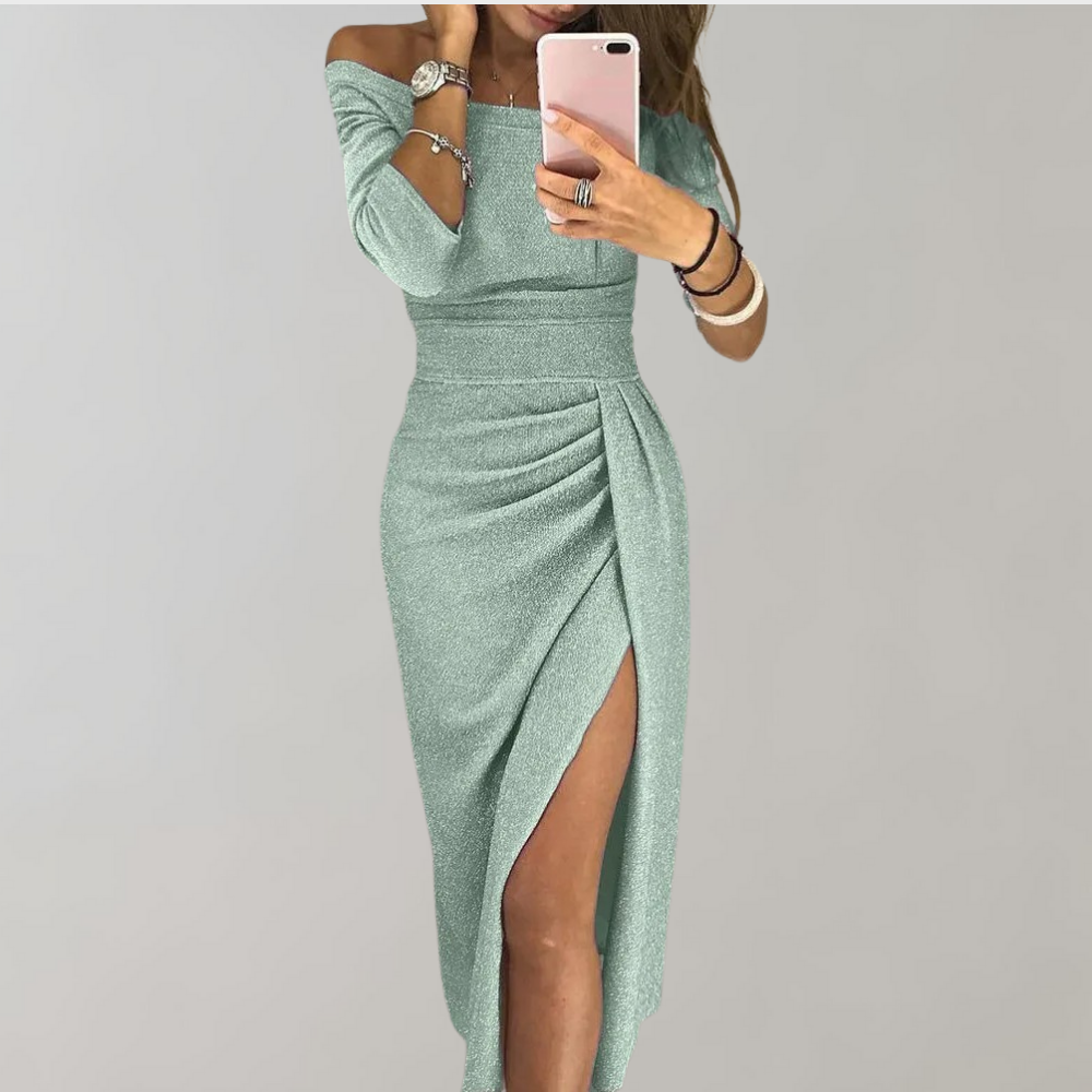Robe Pailletée Décolletée Pour Femme | Scintillante