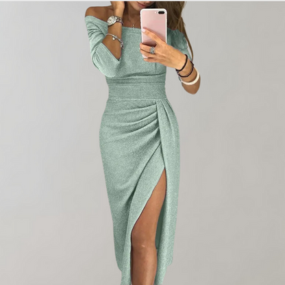 Robe Pailletée Décolletée Pour Femme | Scintillante