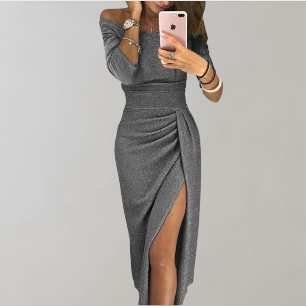 Robe Pailletée Décolletée Pour Femme | Scintillante
