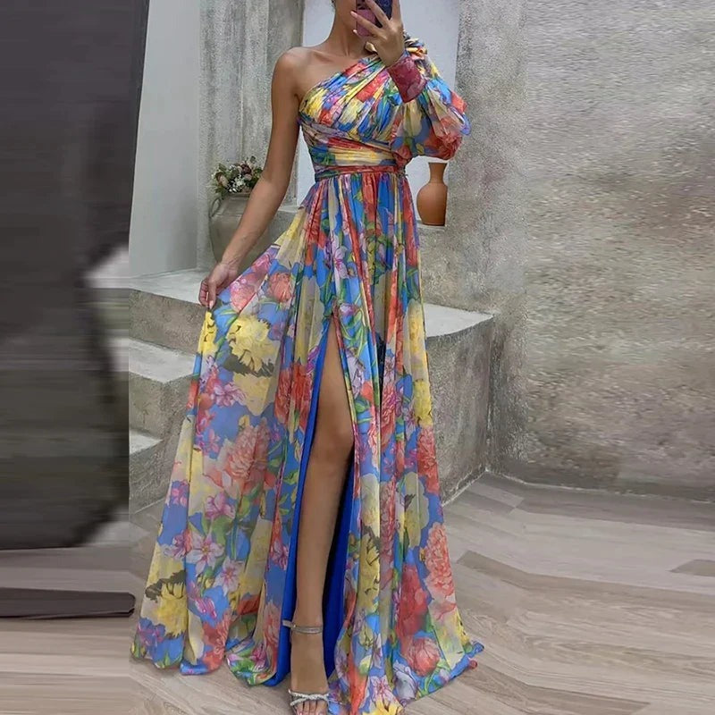 Milena | Robe D'invitée De Mariage Manches Longues Pour Femme | Maxi