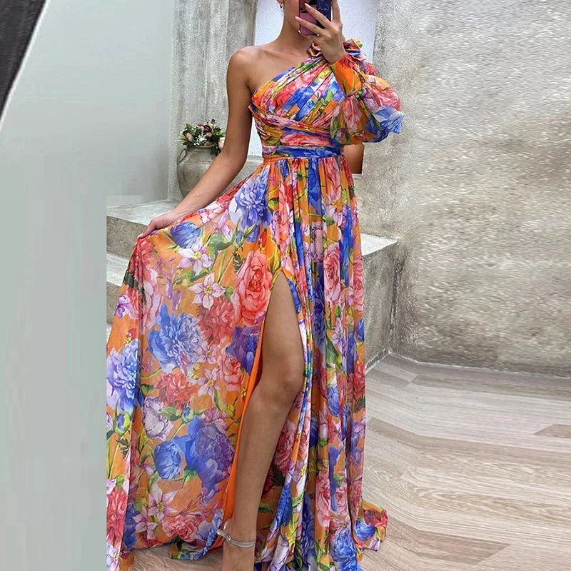 Milena | Robe D'invitée De Mariage Manches Longues Pour Femme | Maxi