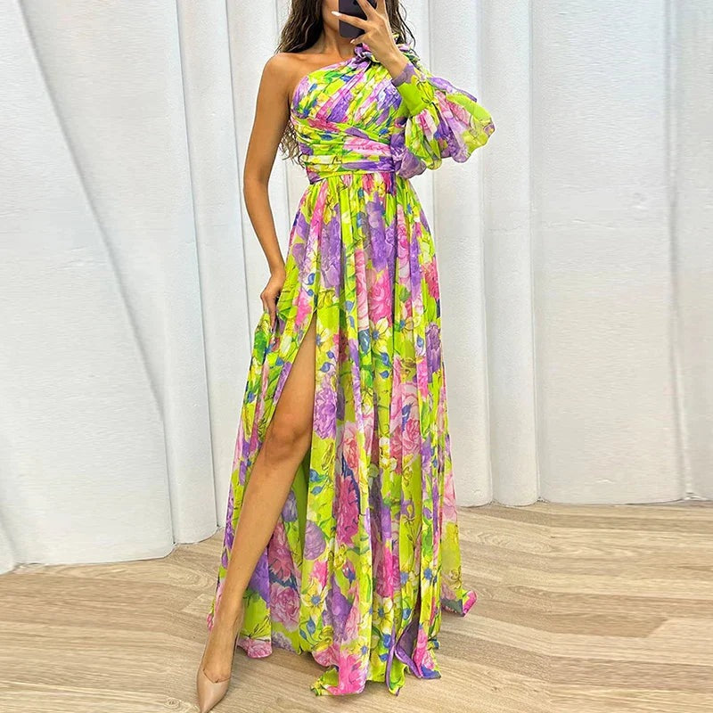 Milena | Robe D'invitée De Mariage Manches Longues Pour Femme | Maxi