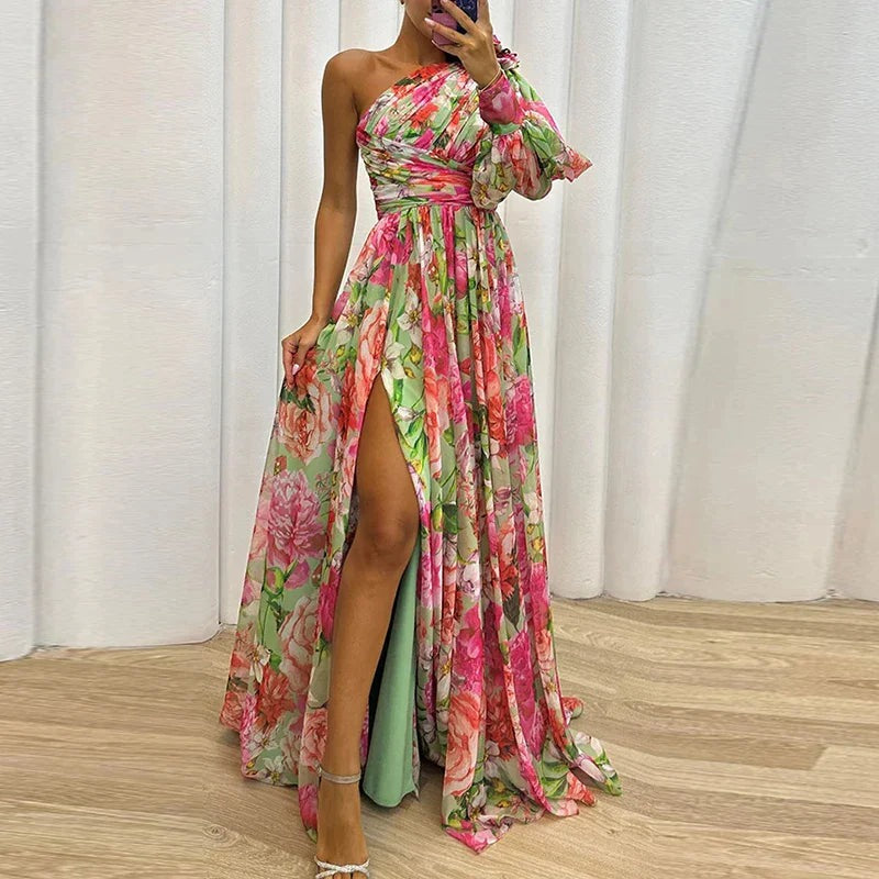 Milena | Robe D'invitée De Mariage Manches Longues Pour Femme | Maxi