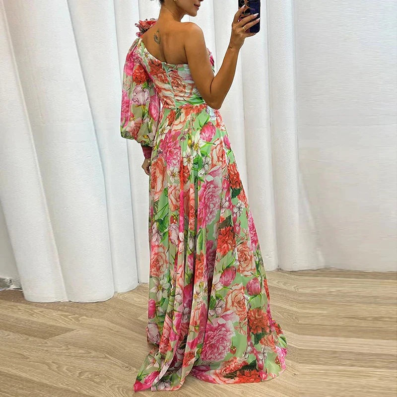 Milena | Robe D'invitée De Mariage Manches Longues Pour Femme | Maxi