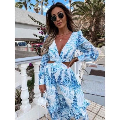 Fioraelle | Robe D'invitée De Mariage Manches Longues Pour Femme | Maxi