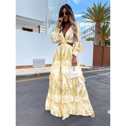 Fioraelle | Robe D'invitée De Mariage Manches Longues Pour Femme | Maxi