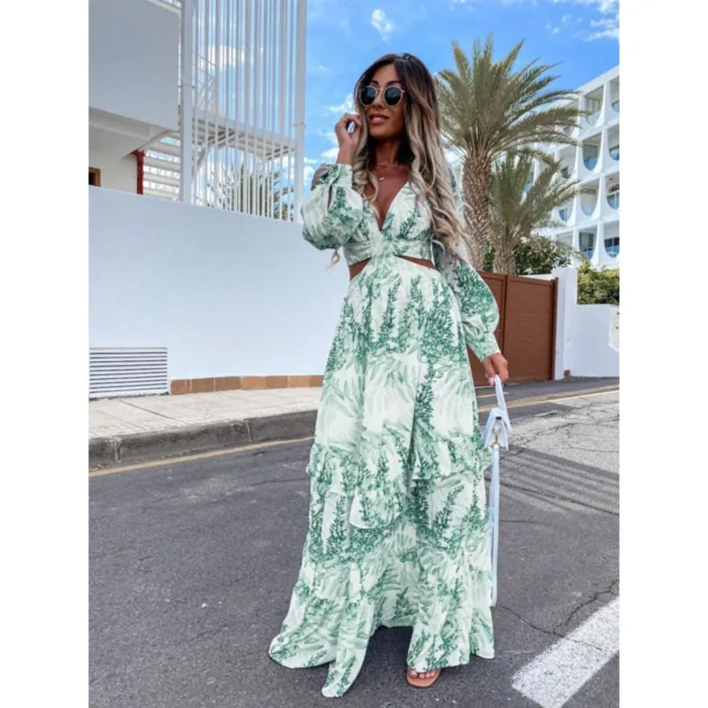 Fioraelle | Robe D'invitée De Mariage Manches Longues Pour Femme | Maxi