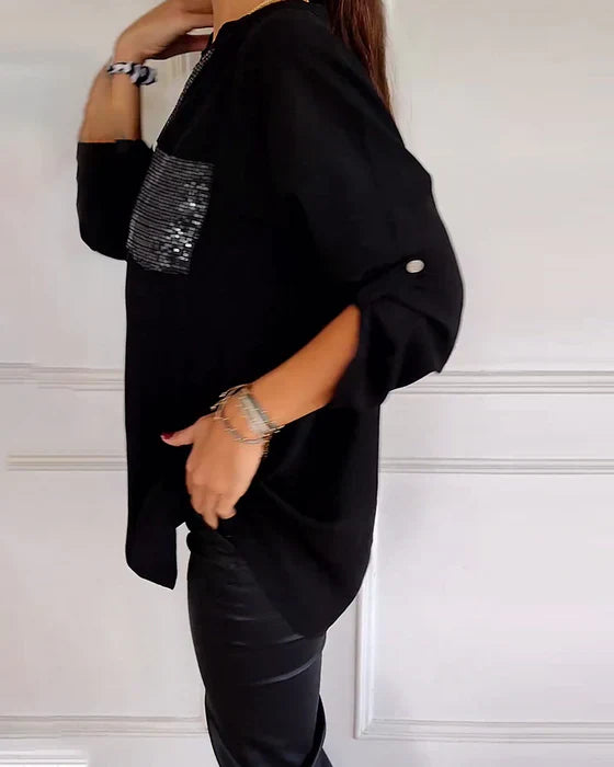 Charline | Chemisier À Paillettes Pour Femmes | De Nuit
