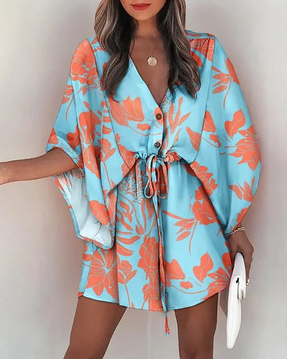 Océane | Robes D'été Femme Courte | Imprimé Bohème