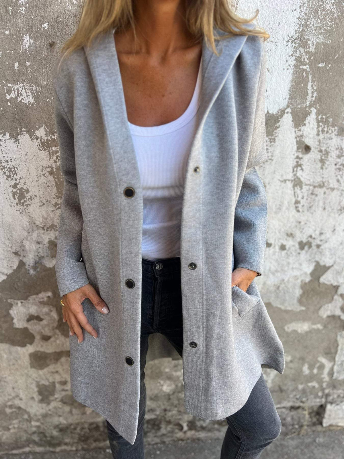 Cordelia | Cardigan Pour Femmes Avec Capuche Et Boutons | Chaud