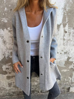 Cordelia | Cardigan Pour Femmes Avec Capuche Et Boutons | Chaud