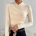 Fabienne | Blouse Femme À Col Croisé | Chic