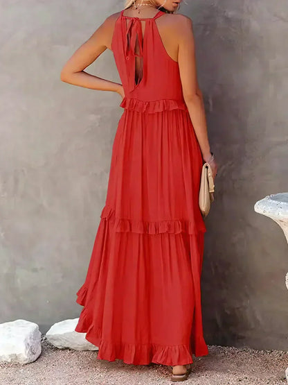 Armelle | Robe d'Été à Volants | Bohème | Sans Manches