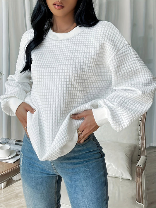 Xaviera | Pull blanc grande taille