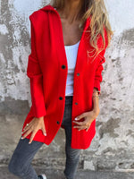 Cordelia | Cardigan Pour Femmes Avec Capuche Et Boutons | Chaud