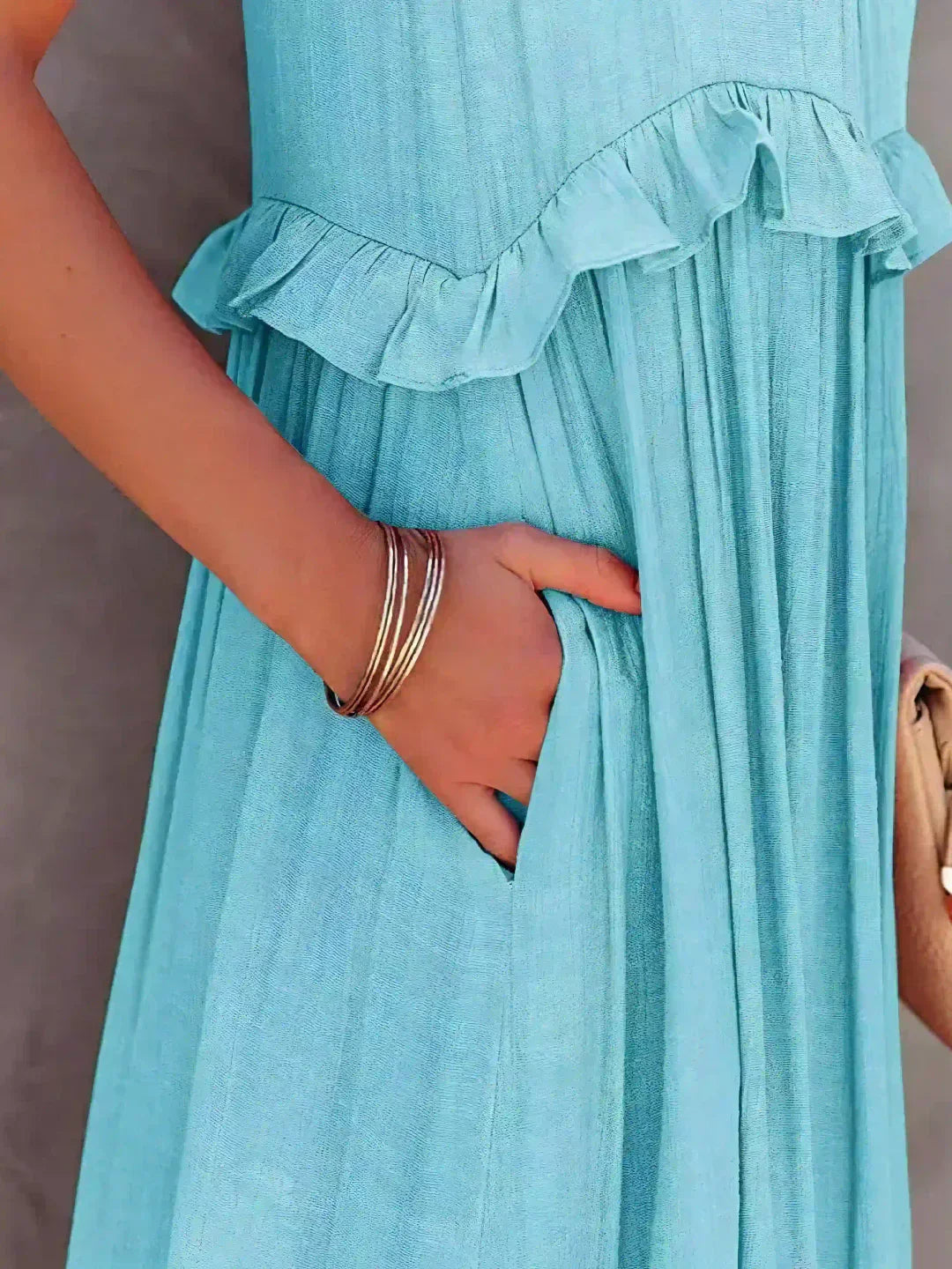 Armelle | Robe d'Été à Volants | Bohème | Sans Manches