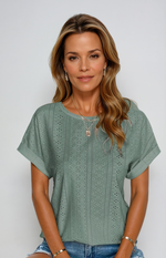 Manuela | Blouse À Œillets Pour Femme | De Nuit
