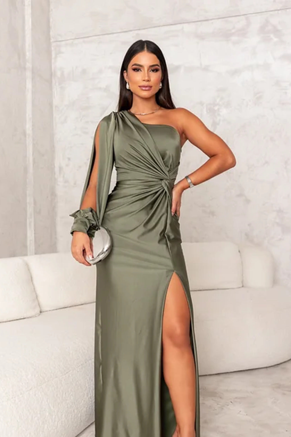 Hermance | Robe Luxueuse Asymétrique Pour Femmes | Maxi