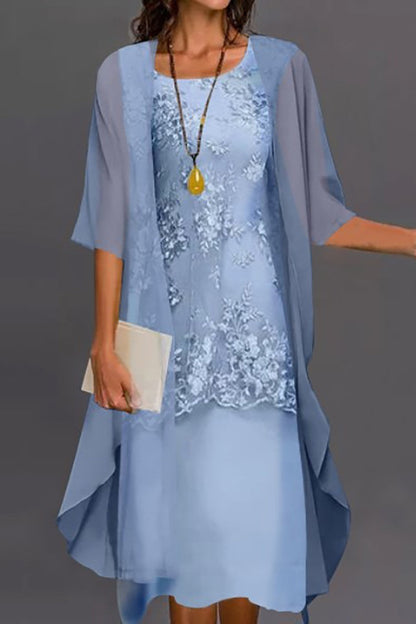 Robe Longue Midi Deux Pièces Décontractée | Midi
