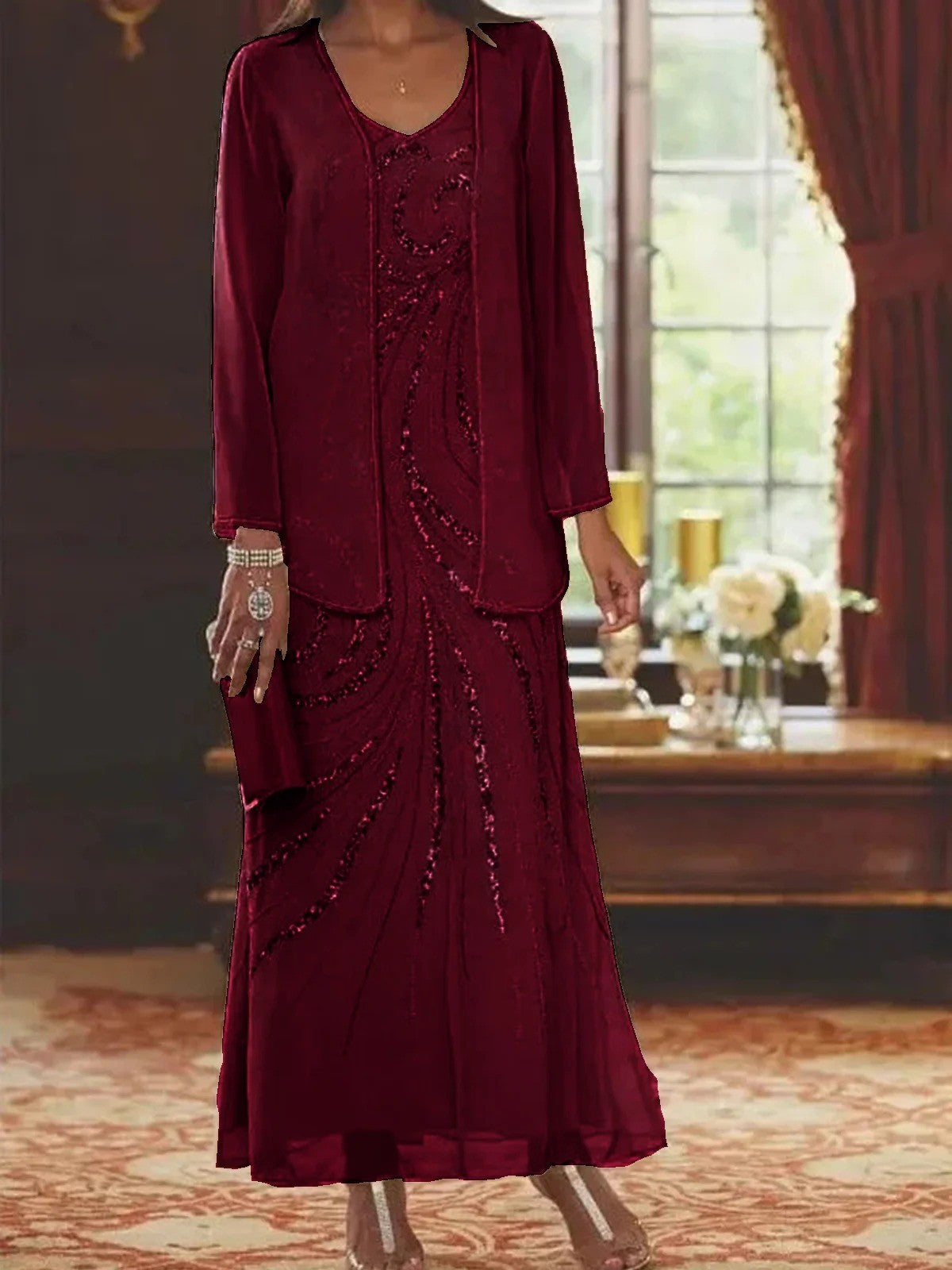 Robe d'invitée de Mariage Longue Pour Femmes | Maxi