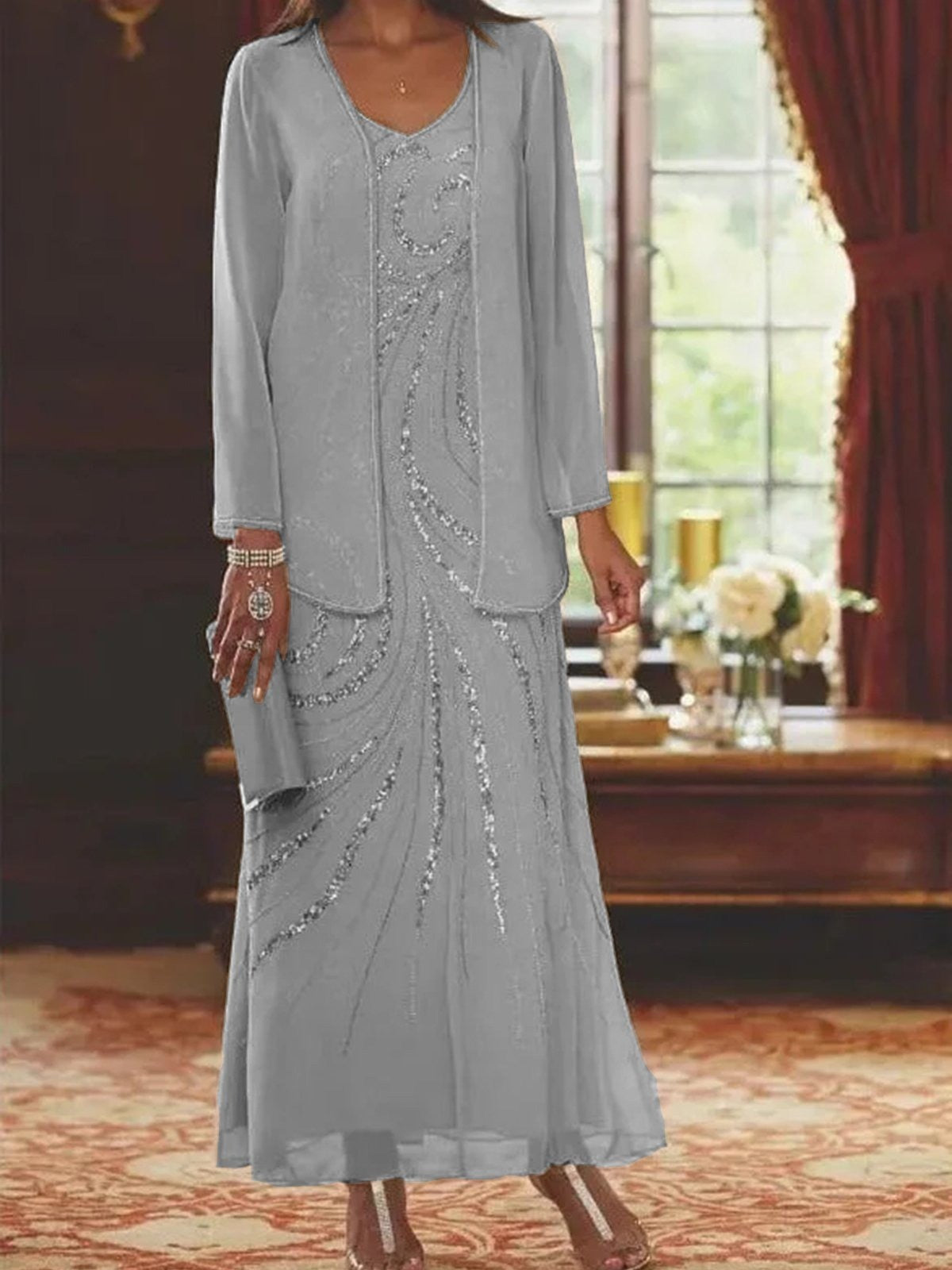 Robe d'invitée de Mariage Longue Pour Femmes | Maxi