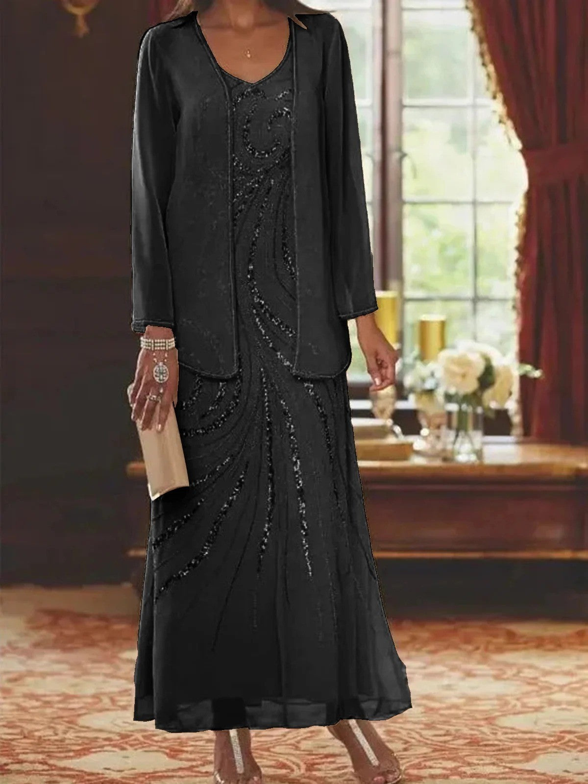 Robe d'invitée de Mariage Longue Pour Femmes | Maxi