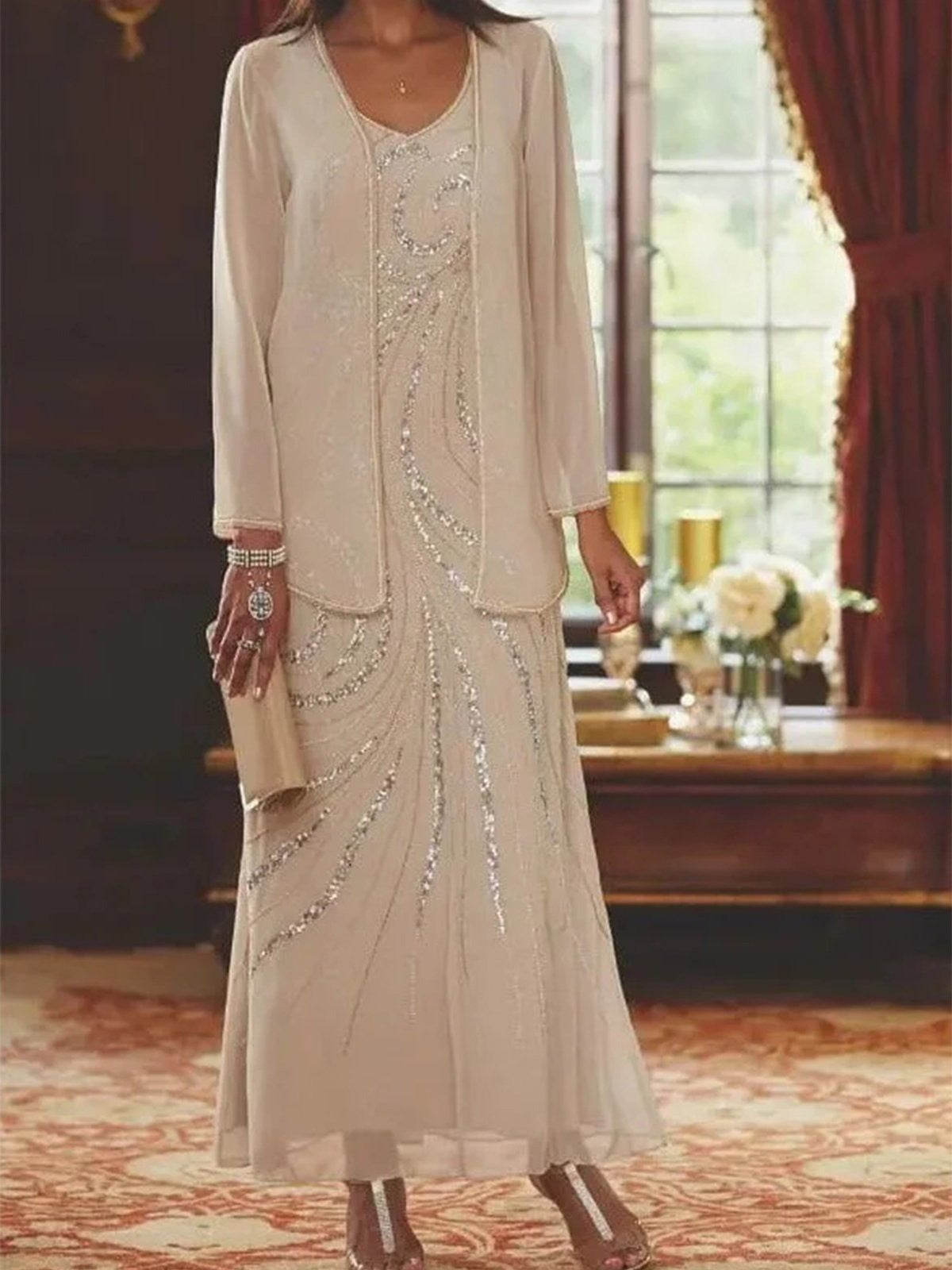 Robe d'invitée de Mariage Longue Pour Femmes | Maxi