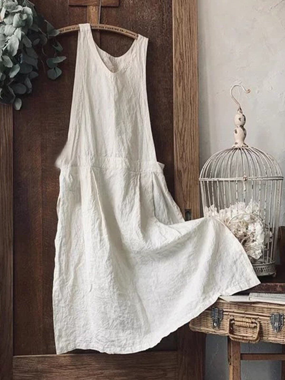 Robe Maxi Sans Manche Vintage Pour Femme | Élégante Et Décontractée