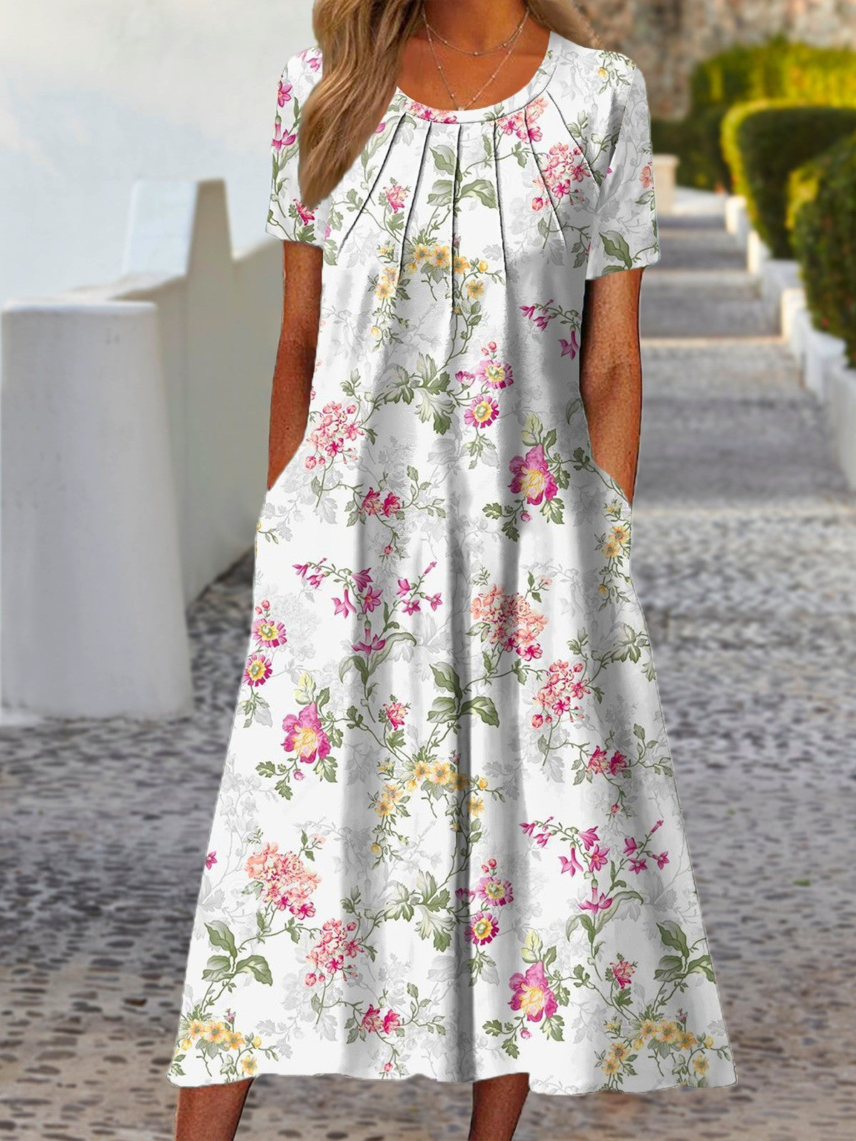 Marilou | Robe Fluide Mi-Longue | Florale