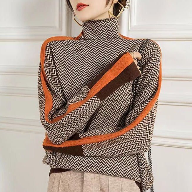 Miralda | Pull à col roulé | Motif