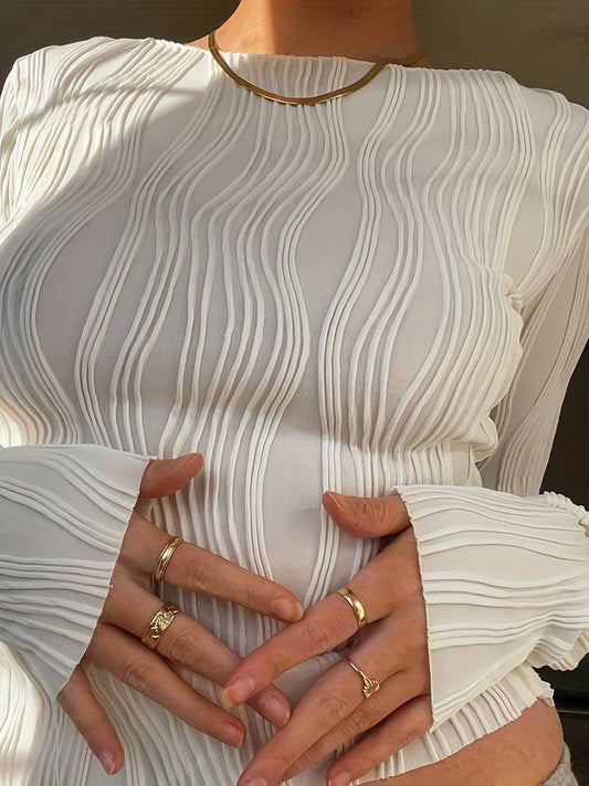 Albina | Hauts Cropped pour Femmes | Texturé