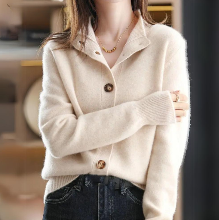 Remy | Cardigan Boutonné Doux Pour Femmes | Chaud