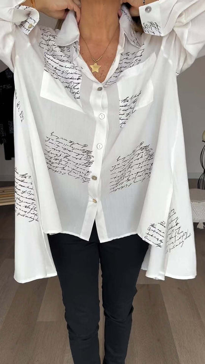 Clothilde | Chemise Femme Longue | Texte